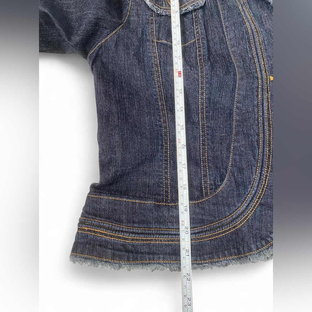 Y2K Bandolino Dark Wash Denim Jacket XL - Bohochic, Coastal Cowgirl, Indie - Picture 8 of 10